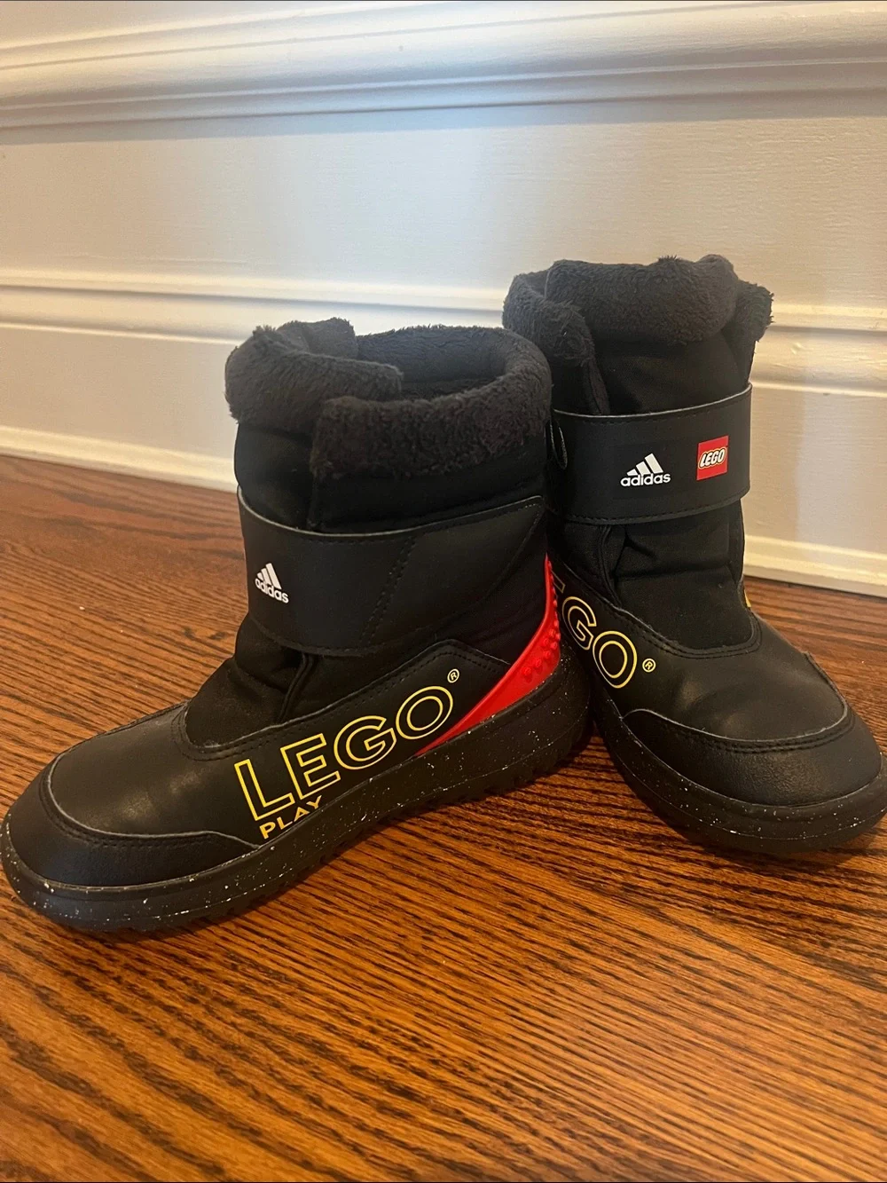 adidas x LEGO Kids' Black Winter Snow Boots